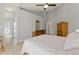 Spacious main bedroom with wood floors, en suite bathroom, high ceiling and lots of natural light at 10875 Santa Anita Ct, Carmel, IN 46280