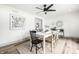 Dining room with light-colored walls and hardwood floors at 1107 Leisure Ln, Greenwood, IN 46142