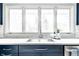Kitchen sink with stainless steel sink and a view of the backyard at 1107 Leisure Ln, Greenwood, IN 46142
