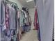 Walk-in closet featuring ample storage with clothing racks and shelving providing storage solutions at 1232 Blue Haven Way, Greenwood, IN 46143