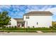 Spacious backyard with a covered porch, inviting seating, a lush lawn, and mature trees at 1401 Farmhouse Dr, Westfield, IN 46074