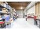 Spacious basement with ample storage, exposed ceiling, and potential for customization at 2889 Grimes Way, Columbus, IN 47201
