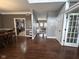 Inviting entryway featuring hardwood floors and an open floor plan with plenty of natural light at 3806 Sycamore Bend S Way, Columbus, IN 47203