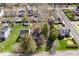 Aerial view features a verdant, mature neighborhood with established homes and trees, offering a tranquil suburban atmosphere at 4711 Cornelius Ave, Indianapolis, IN 46208