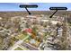 Aerial view of the home in the neighborhood near Butler University and Hinkle Fieldhouse at 4711 Cornelius Ave, Indianapolis, IN 46208