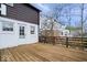 Backyard with wood deck with entry to the home at 4711 Cornelius Ave, Indianapolis, IN 46208
