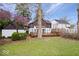 Large backyard with a deck and detached garage at 4711 Cornelius Ave, Indianapolis, IN 46208