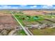 Scenic aerial view of rural property with farmland, river, pond, and residential buildings at 5442 W 400 N, Fairland, IN 46126