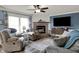 Inviting living room with fireplace and comfortable seating at 594 N Shore Blvd, Franklin, IN 46131