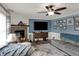 Comfortable living room with fireplace and television at 594 N Shore Blvd, Franklin, IN 46131