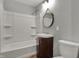 Bathroom features new fixtures, vanity, lighting and mirror at 7469 Lion Dr, Nineveh, IN 46164