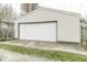 Close up of two car detached garage in the backyard at 126 S 3Rd Ave, Beech Grove, IN 46107