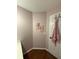 Bathroom area with decorations and pink walls offering a cozy space at 13993 Whittier Dr, Fishers, IN 46038