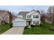 Charming two-story home with a well-maintained lawn and attached two-car garage at 13993 Whittier Dr, Fishers, IN 46038