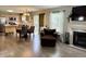 Open-concept living room and kitchen with lots of natural light and modern flooring at 13993 Whittier Dr, Fishers, IN 46038