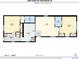 Floor plan showcasing the layout of the home including dimensions and room names at 1429 Linden St, Indianapolis, IN 46203