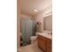 Bathroom with a vanity, a sink and a toilet at 2179 W Van Arsdall Ct, Columbus, IN 47201