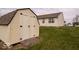 Convenient backyard shed for extra storage, complementing the well-kept home and yard at 2179 W Van Arsdall Ct, Columbus, IN 47201