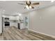 Bright, open concept kitchen with white cabinets and stainless steel appliances at 2264 Walnut W St, Greenfield, IN 46140