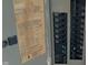 Image displays electrical panel showing list of circuit breakers, ratings, and short circuit ratings at 2338 N Harding St, Indianapolis, IN 46208