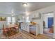 Eat-in kitchen features modern appliances, ample cabinet space and a cozy dining area perfect for Gathering meals at 268 E Hoover Dr, Princess Lakes, IN 46164