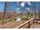 Picturesque lake view from the deck at 268 E Hoover Dr, Princess Lakes, IN 46164