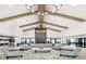 Spacious lounge with high ceilings, exposed beams, modern lighting, and ample seating at 2766 Ruffian Dr, Westfield, IN 46074