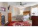 Comfortable bedroom with natural light, a ceiling fan, and a decorative rug at 315 Limerick Ln, Pendleton, IN 46064