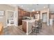 Stylish kitchen with dark cabinetry, stainless steel appliances, and a quartz island at 315 Limerick Ln, Pendleton, IN 46064