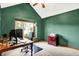 Home office featuring green walls, a window, and a printer at 5861 W Deerview Bnd, McCordsville, IN 46055