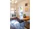 Bright dining area with a wooden table, chandelier, and stylish decor at 619 Kessler Blvd E Dr, Indianapolis, IN 46220