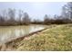 A view of the serene pond, offering a tranquil and natural setting for the property at 8201 E 250 S, Zionsville, IN 46077