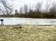 The pond is iced over at 8201 E 250 S, Zionsville, IN 46077