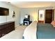 Comfortable bedroom with a vanity, a large closet, and soft, neutral tones at 8212 N Sierra Dr, Muncie, IN 47303