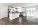 Open kitchen layout with stainless steel appliances and a kitchen island at 955 Sand Hollow Dr, Lebanon, IN 46052