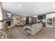 Spacious finished basement with fireplace, tv, sitting area and serving bar at 11450 Wicker Ln, Noblesville, IN 46060