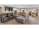 Open concept living room and kitchen with modern furnishings at 11450 Wicker Ln, Noblesville, IN 46060