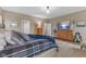 Well-appointed main bedroom with ample storage, a comfortable bed, and a calming color palette at 11450 Wicker Ln, Noblesville, IN 46060
