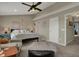 Relaxing main bedroom with vaulted ceilings and neutral color scheme at 12658 Watford Way, Fishers, IN 46037