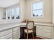 Bright office nook with a built in desk and chair; perfect spot for working from home at 13974 Nina Dr, Carmel, IN 46074