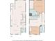 Floor plans of the first and second floors. Measurements deemed highly reliable, but not guaranteed at 146 Handley St, Indianapolis, IN 46222