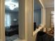 View of the living room through an interior partition at 150 E Carlisle St, Mooresville, IN 46158