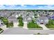 Wide aerial view showcasing the community's layout with multiple homes and well-maintained landscaping at 16491 Wheatley Ct, Fishers, IN 46040