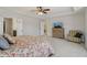 Relaxing main bedroom featuring a queen size bed and dresser with lots of natural light at 16491 Wheatley Ct, Fishers, IN 46040