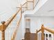 Open staircase with wood railing and neutral color palette at 170 Straughn Ln, Westfield, IN 46074