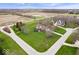 Picturesque aerial view of a home with a lush green lawn in a beautiful neighborhood at 20251 Dayspring Ct, Noblesville, IN 46062