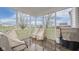 Covered porch with plenty of room for seating to enjoy the weather at 2416 Meadow Bend Dr, Columbus, IN 47201