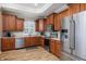 Well-appointed kitchen featuring stainless steel appliances, ample cabinet space, and a functional layout at 2813 W Long Meadow Ln, Muncie, IN 47304