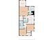 Overhead floor plan illustration of bedrooms and bathrooms and their placement on the upper level of the residence at 3240 Arabian Ln, Zionsville, IN 46077