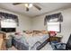 Bedroom with a bed and a ceiling fan at 3360 E Main St, Danville, IN 46122